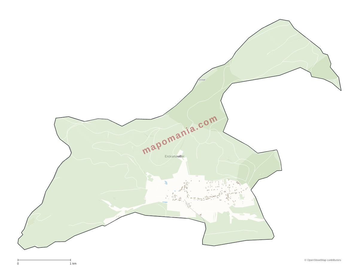 Carte de Erckartswiller à personnaliser