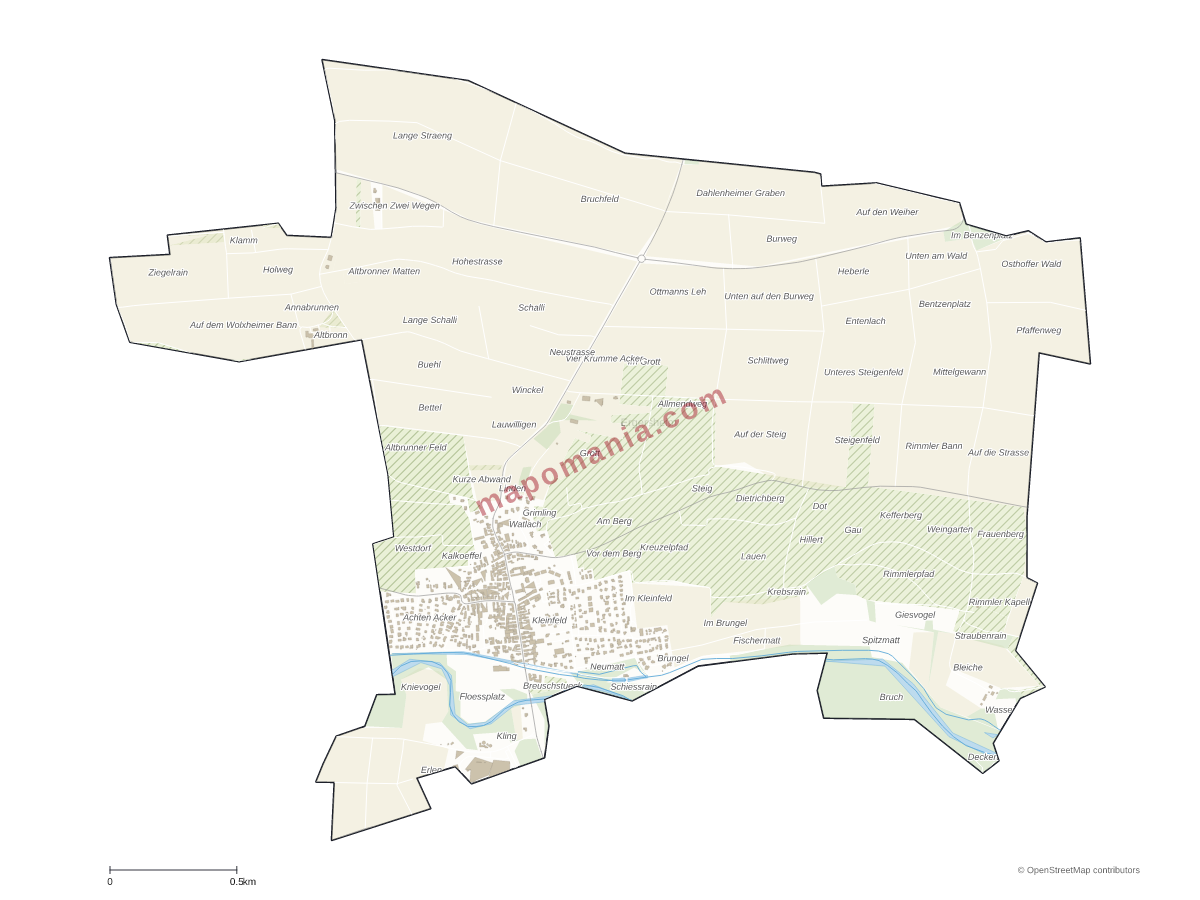 Carte de Ergersheim à personnaliser