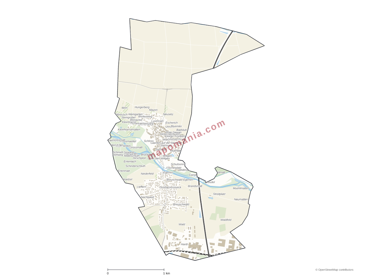 Carte de Ernolsheim-Bruche à personnaliser