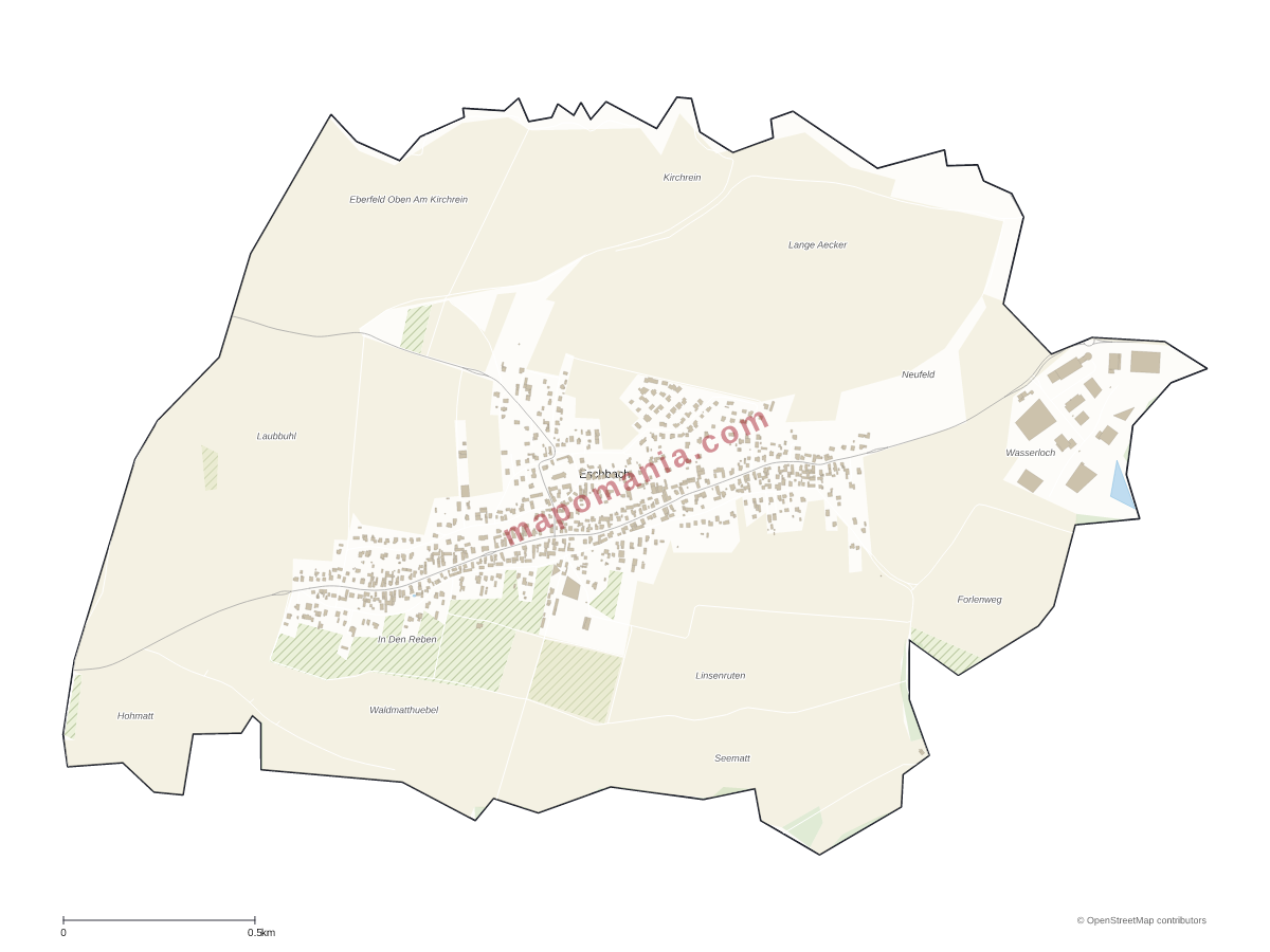 Carte de Eschbach à personnaliser
