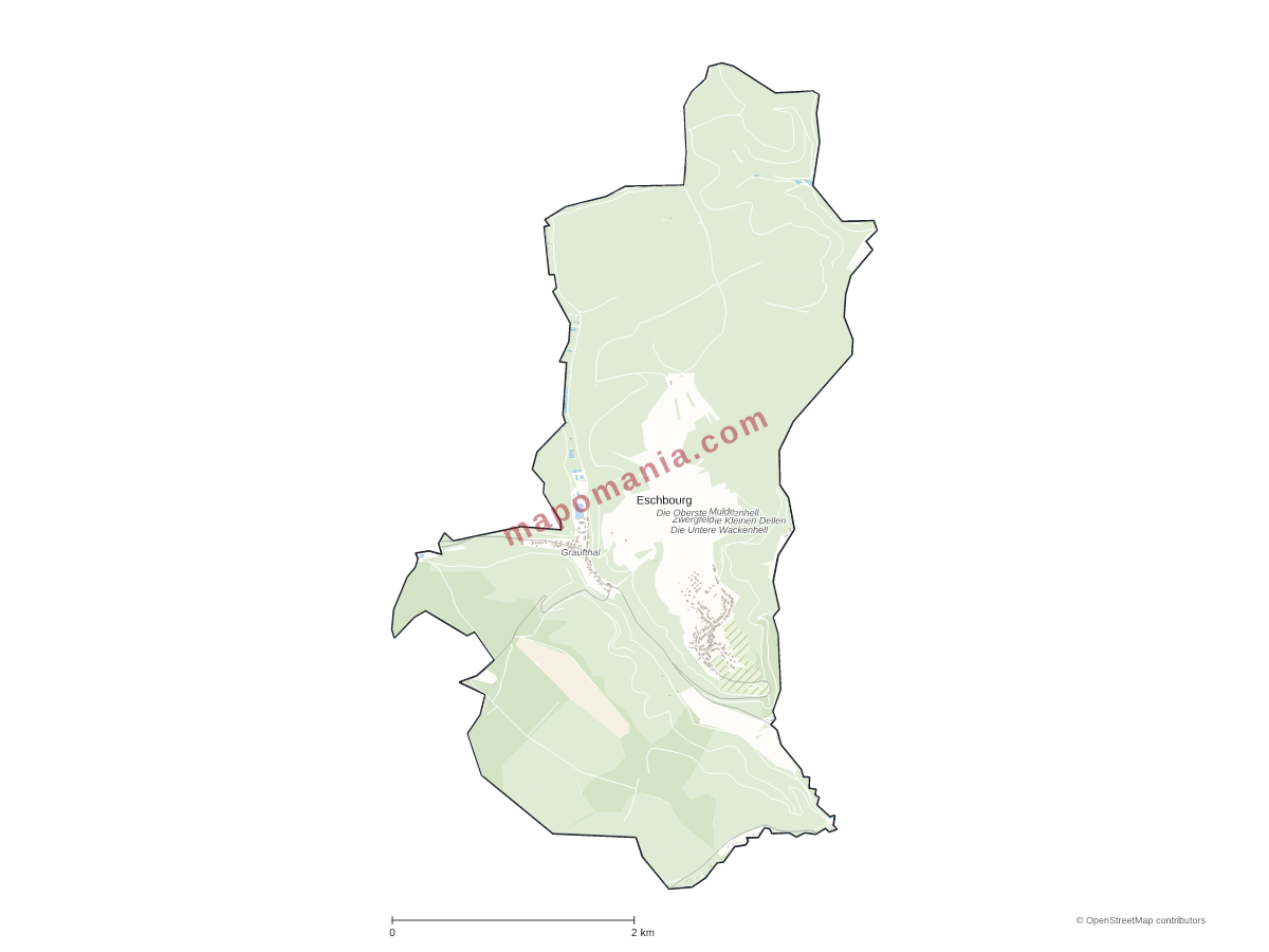 Carte de Eschbourg à personnaliser