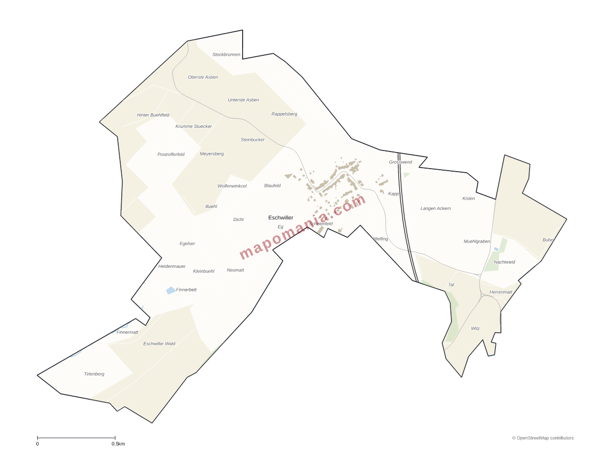 Carte de Eschwiller à personnaliser