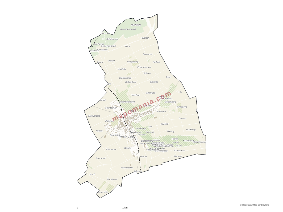 Carte de Ettendorf à personnaliser