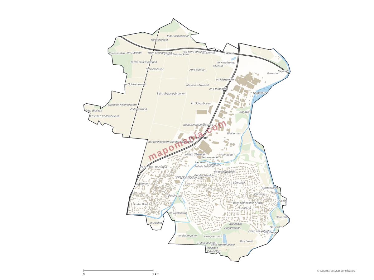 Carte de Fegersheim à personnaliser