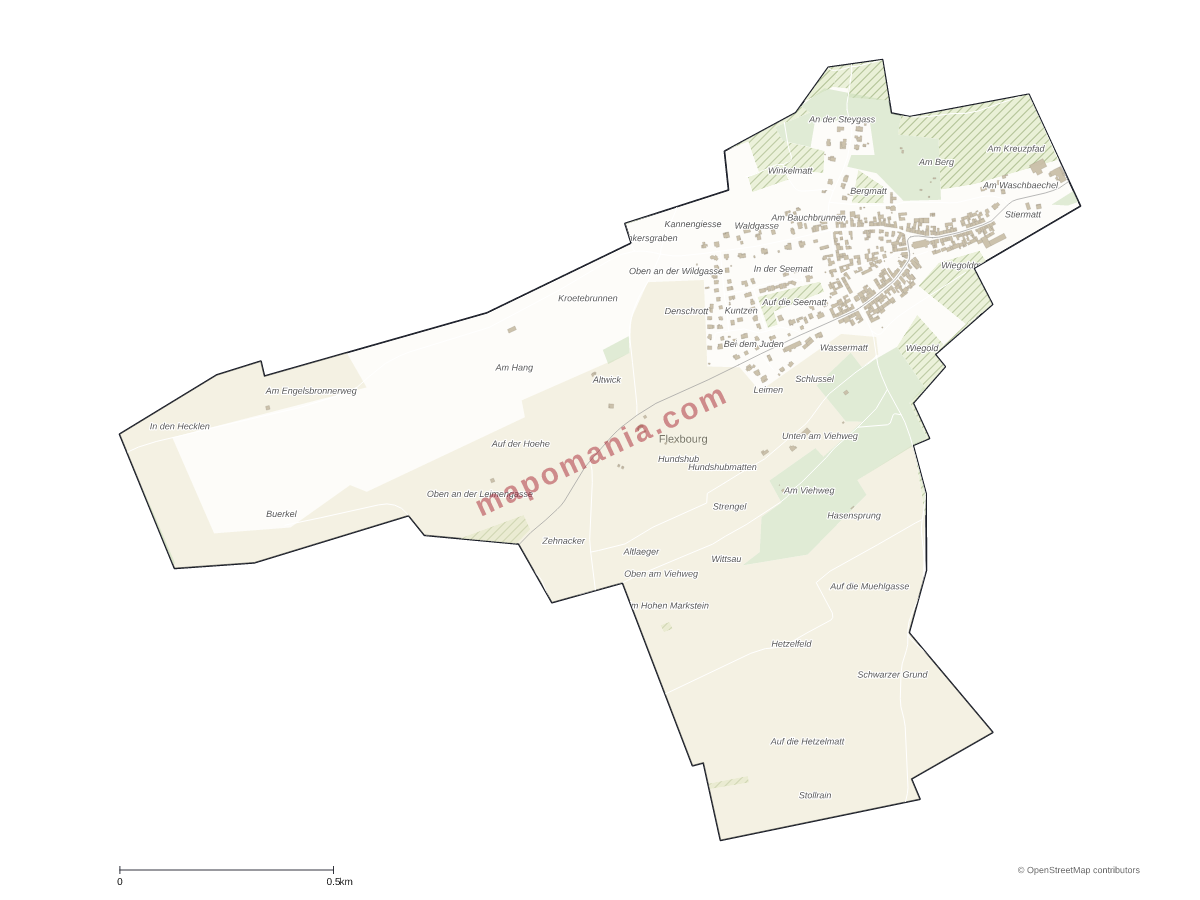 Carte de Flexbourg à personnaliser