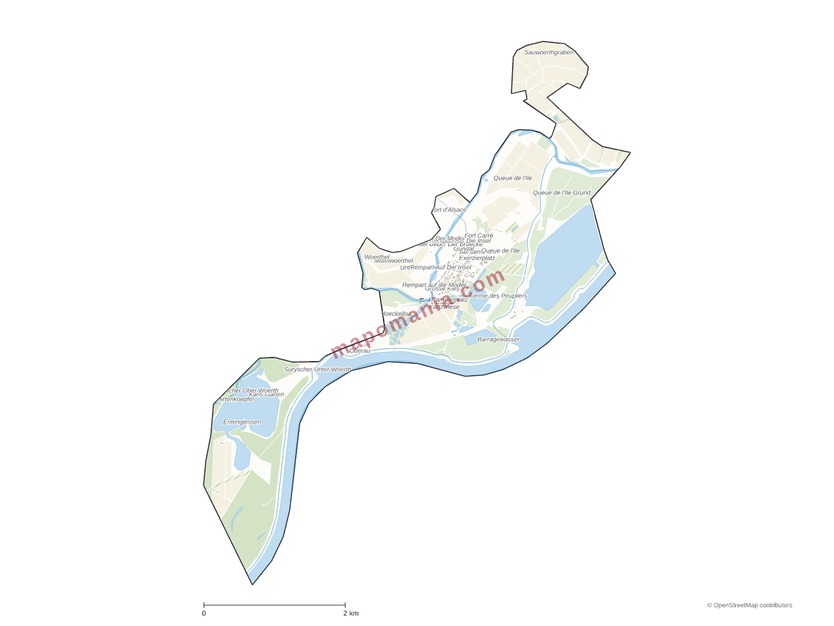 Carte de Fort-Louis à personnaliser