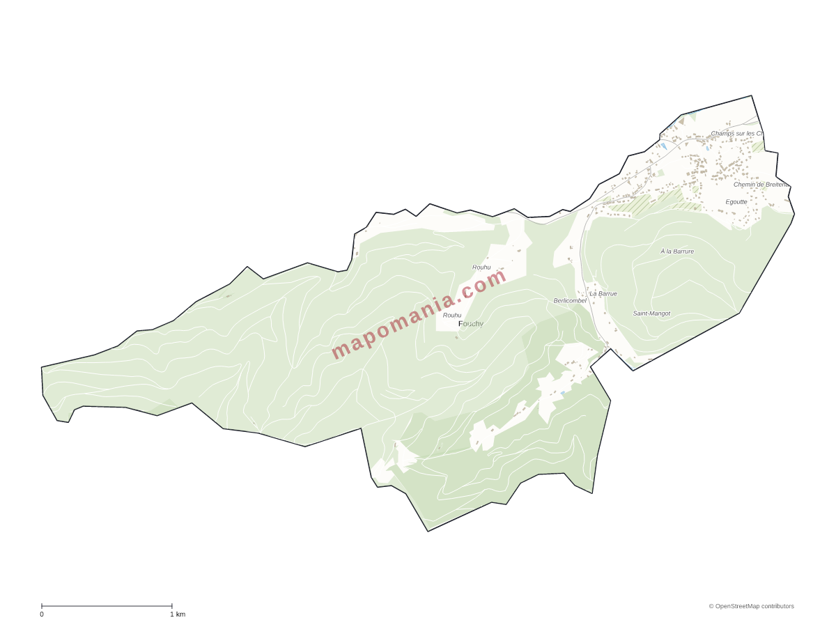 Carte de Fouchy à personnaliser