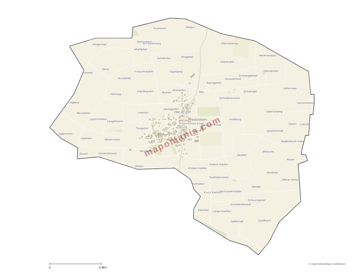 Carte de Friedolsheim à personnaliser