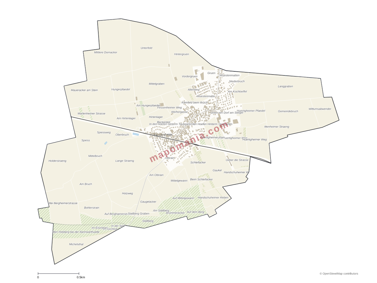 Carte de Furdenheim à personnaliser