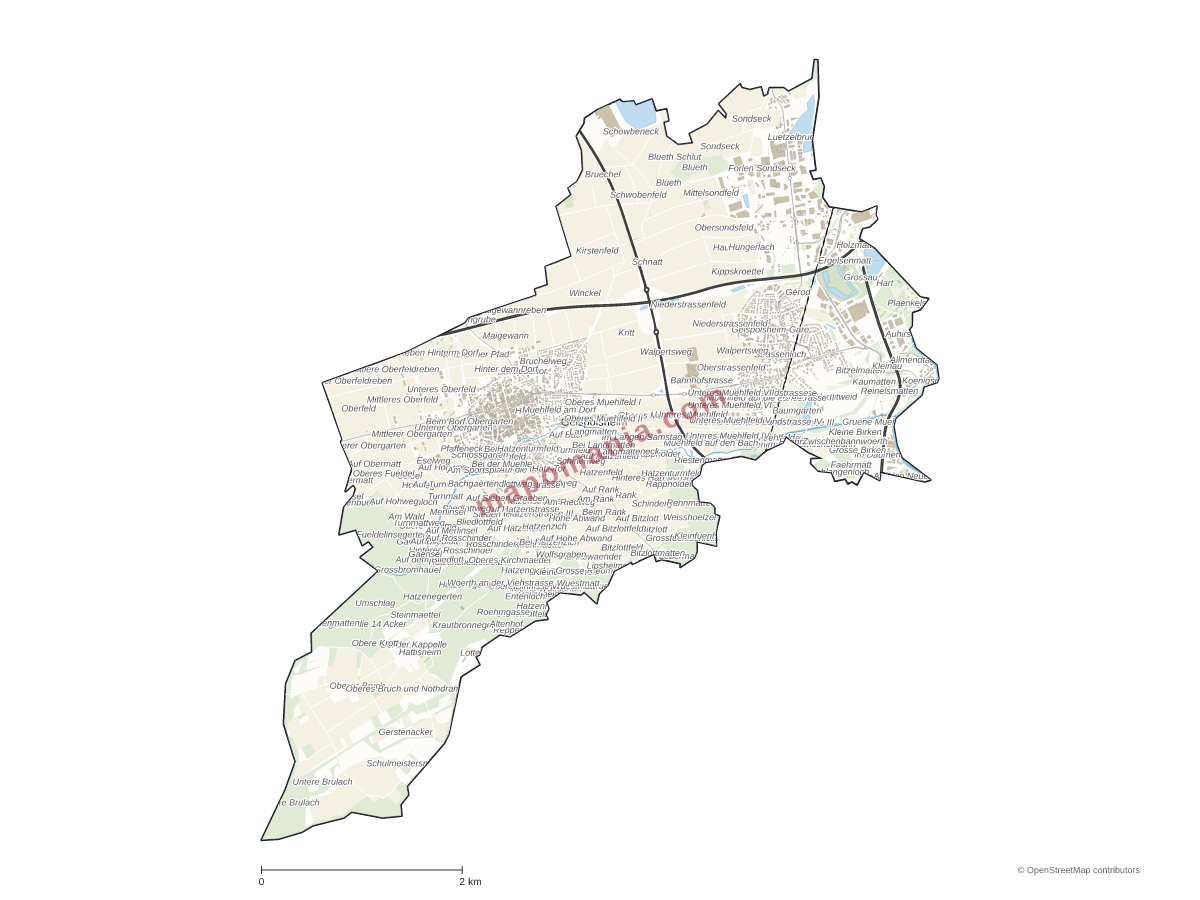 Carte de Geispolsheim à personnaliser