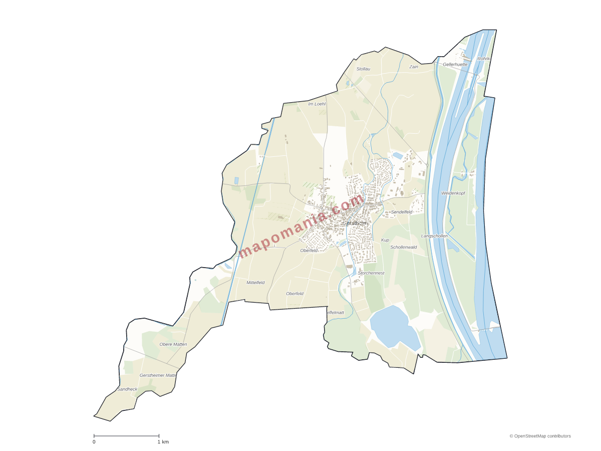 Carte de Gerstheim à personnaliser