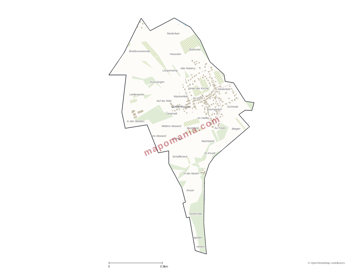 Carte de Gottenhouse à personnaliser