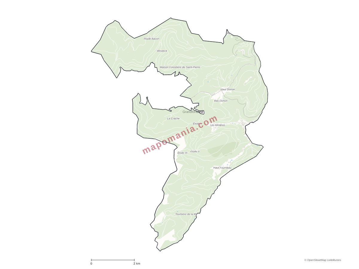 Carte de Grandfontaine à personnaliser