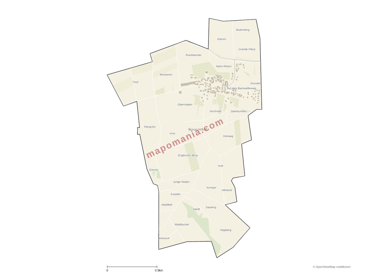 Carte de Grassendorf à personnaliser