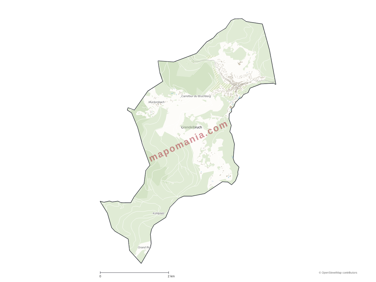 Carte de Grendelbruch à personnaliser