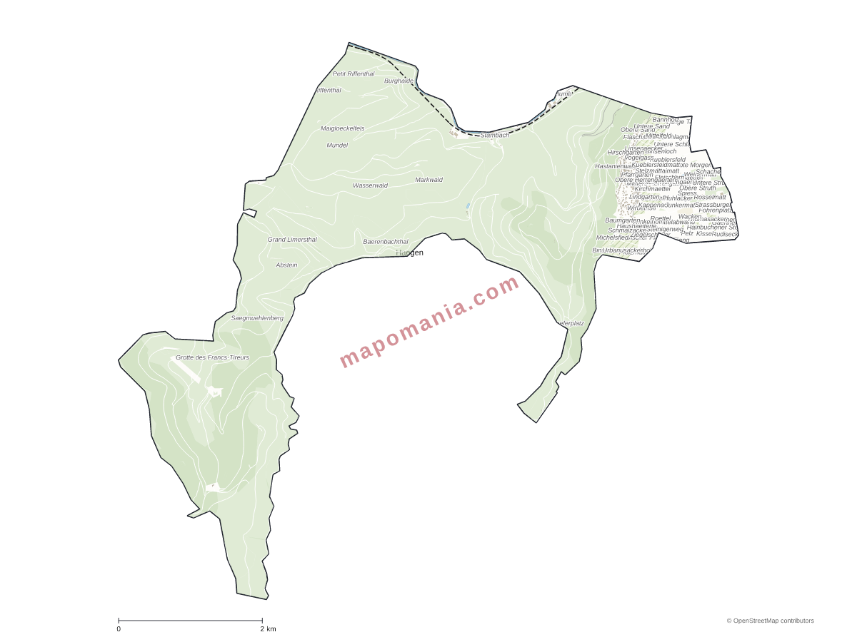 Carte de Haegen à personnaliser
