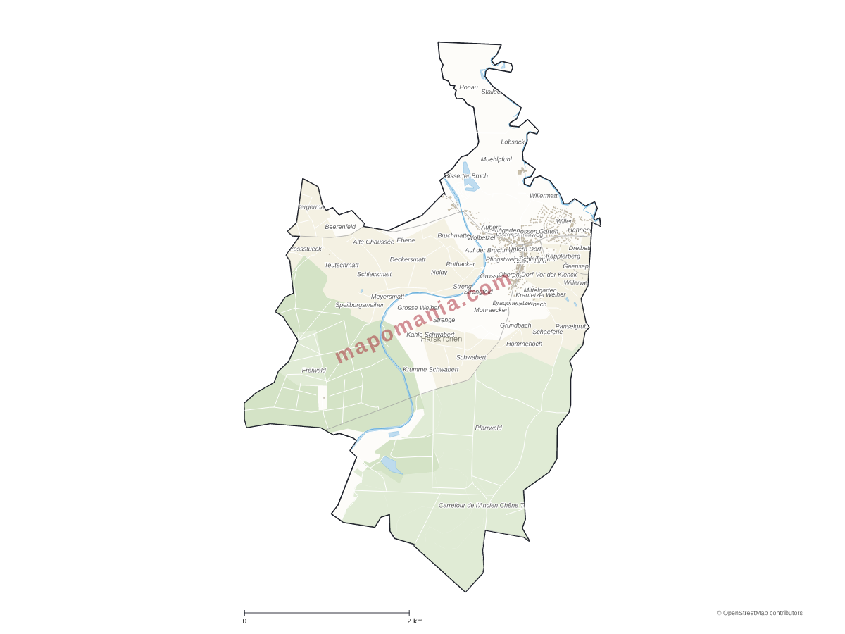 Carte de Harskirchen à personnaliser