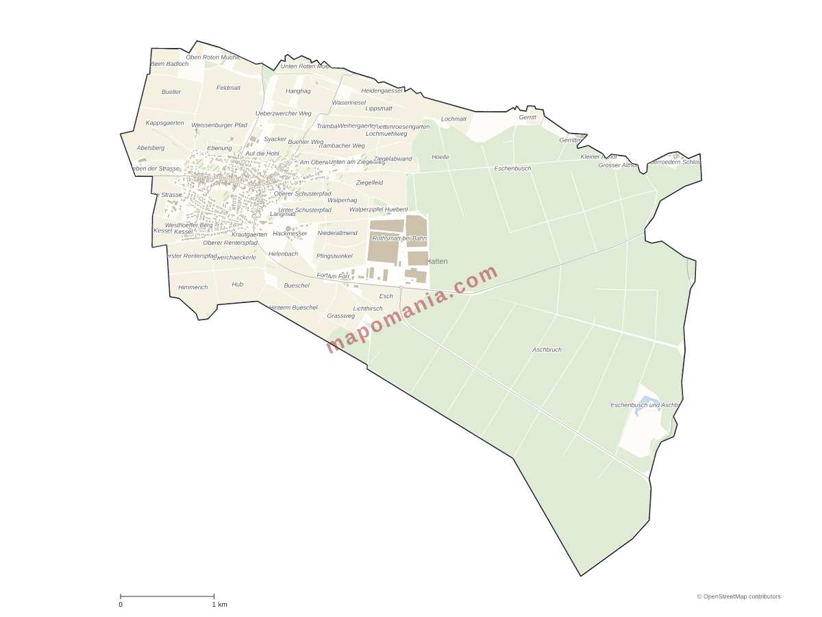 Carte de Hatten à personnaliser