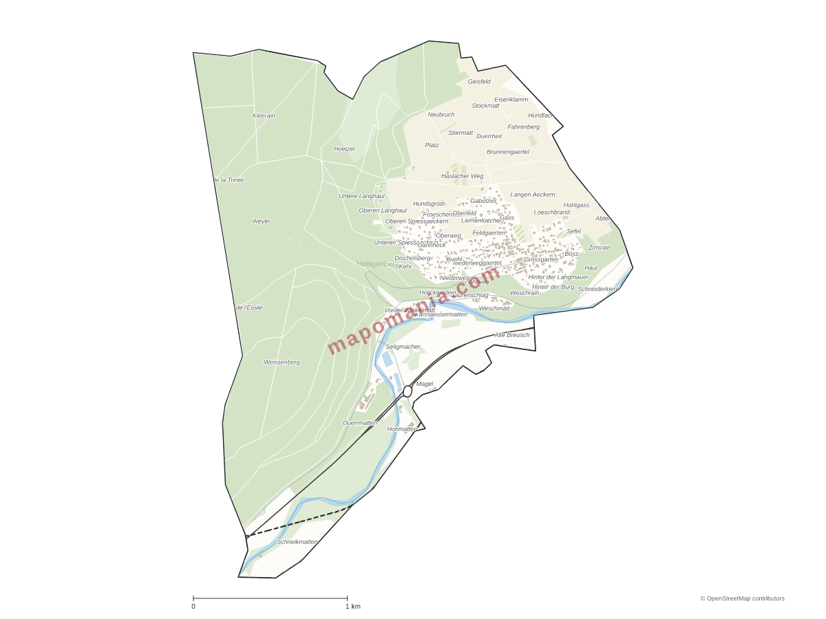 Carte de Heiligenberg à personnaliser