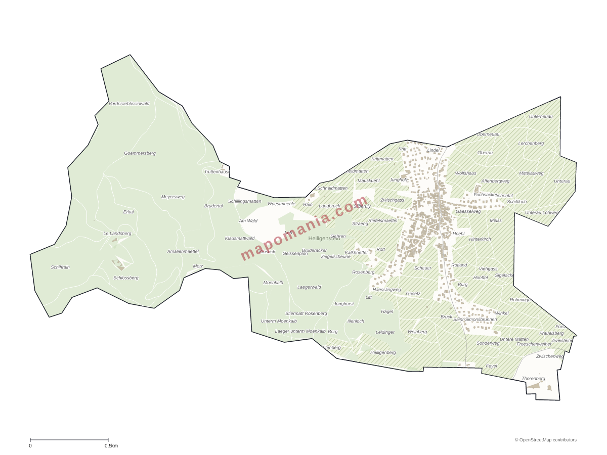 Carte de Heiligenstein à personnaliser