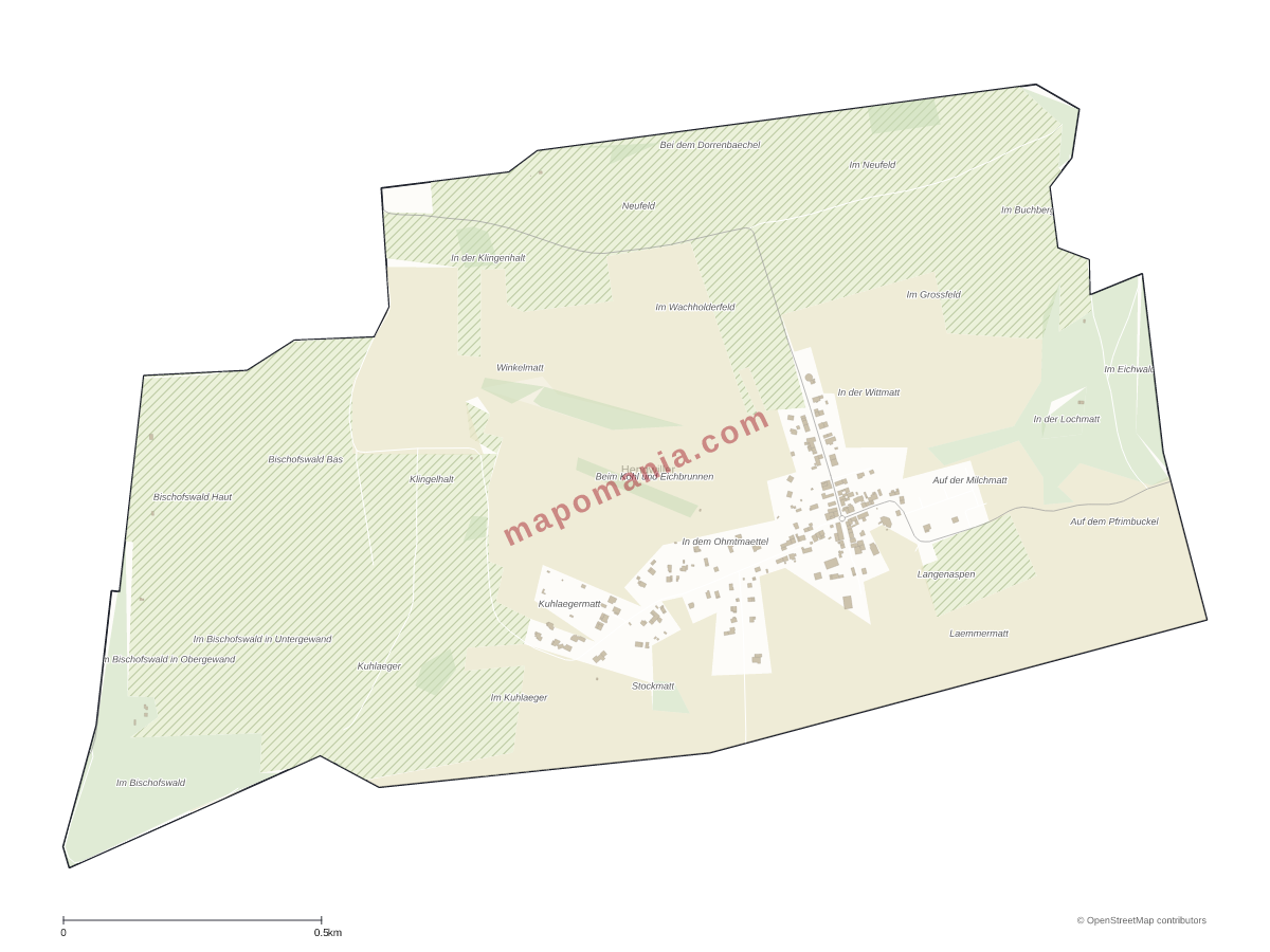 Carte de Hengwiller à personnaliser