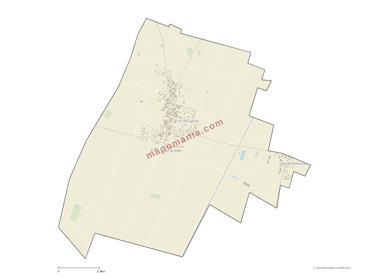 Carte de Hessenheim à personnaliser