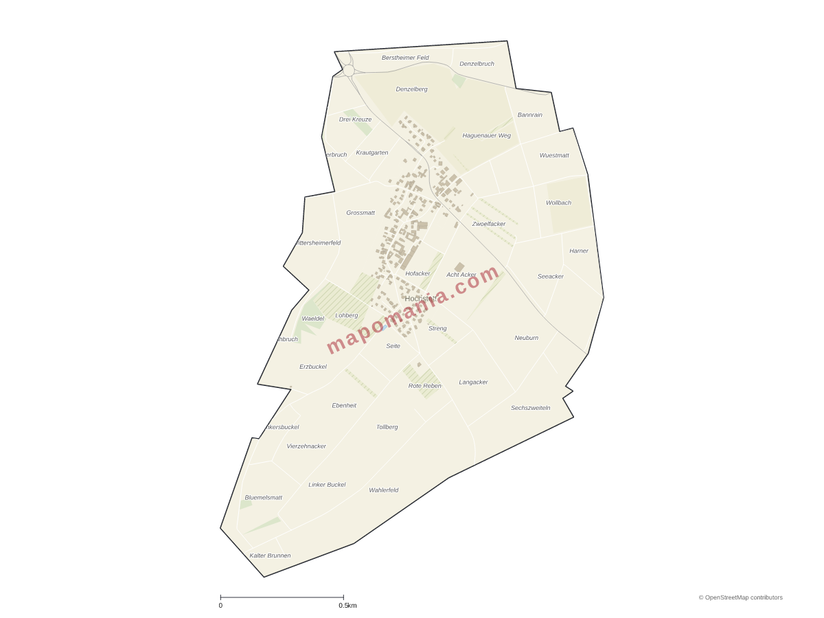 Carte de Hochstett à personnaliser