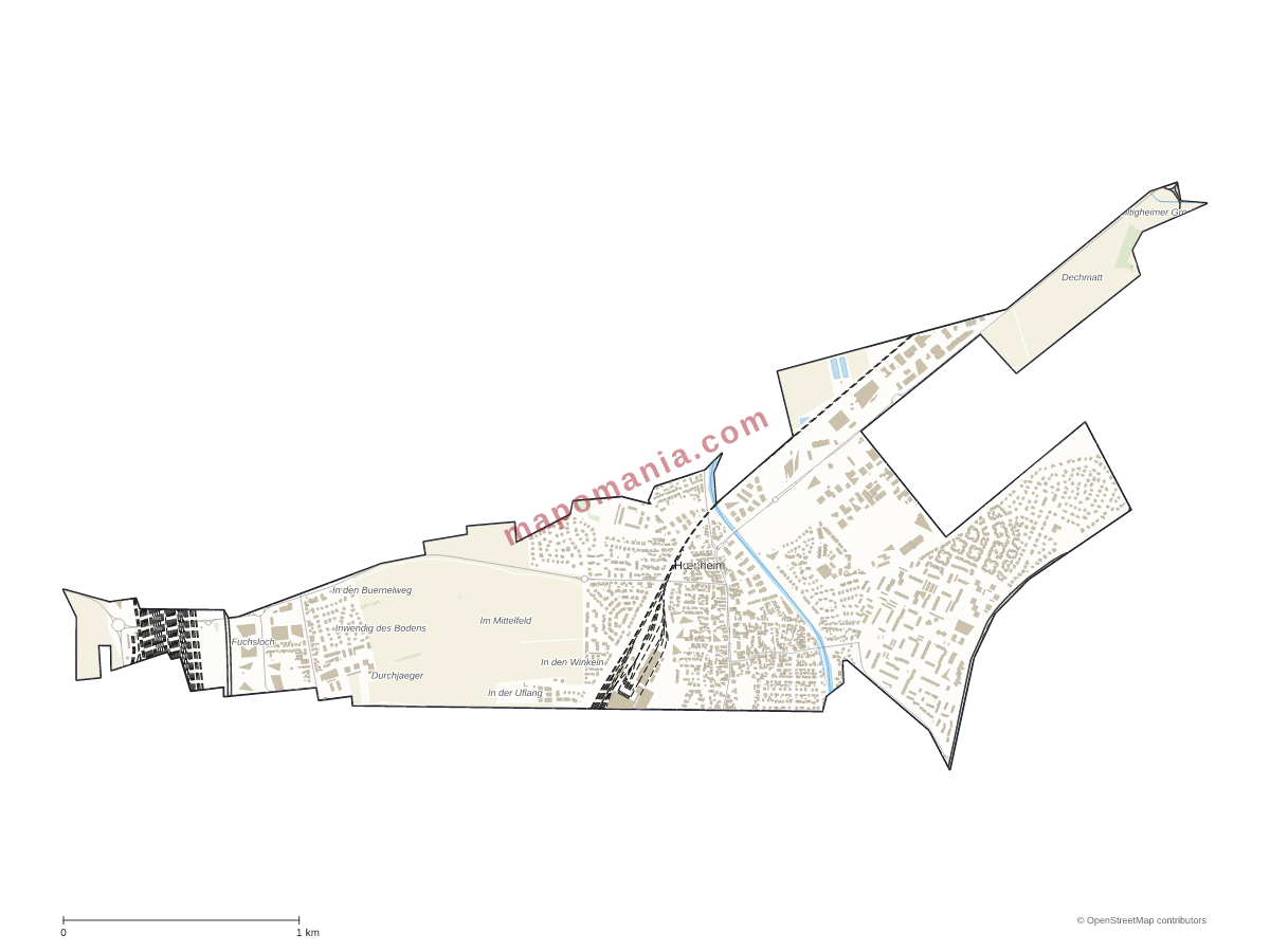 Carte de Hœnheim à personnaliser