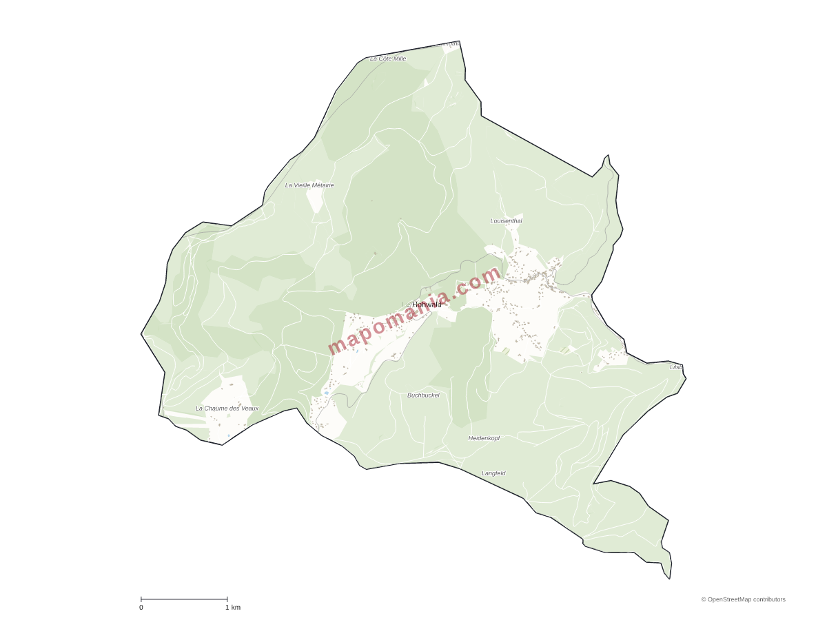 Carte de Le Hohwald à personnaliser