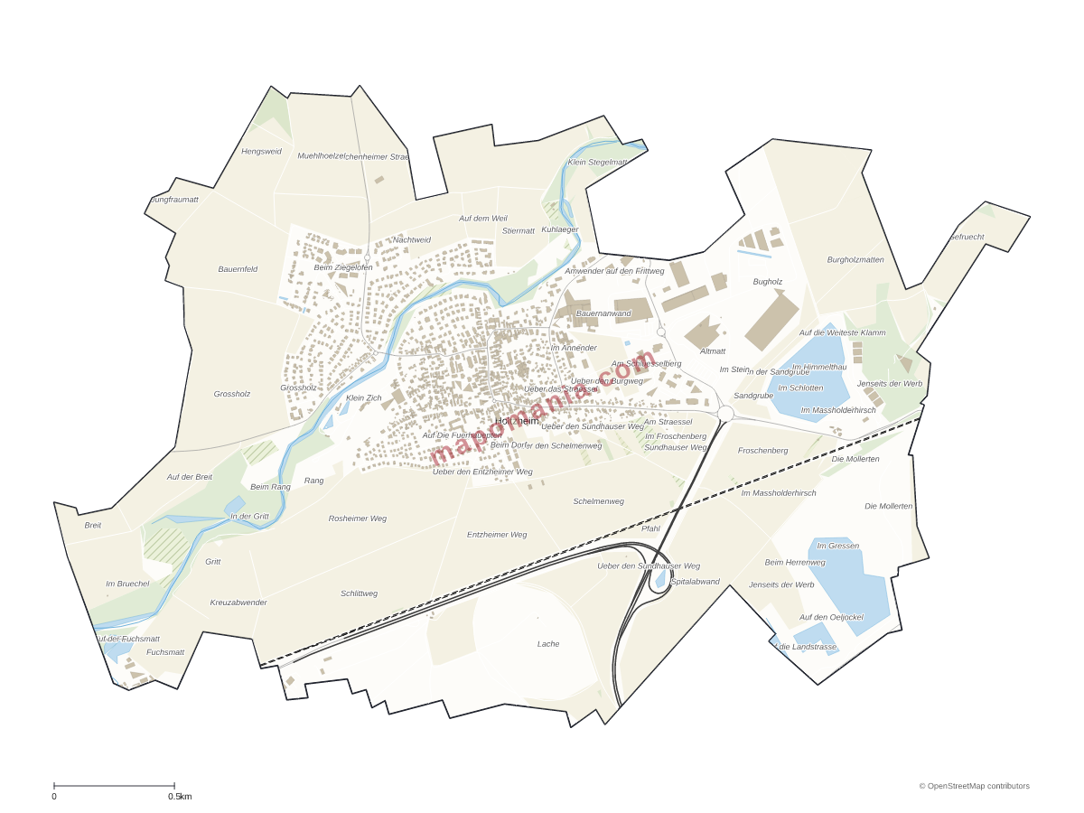 Carte de Holtzheim à personnaliser