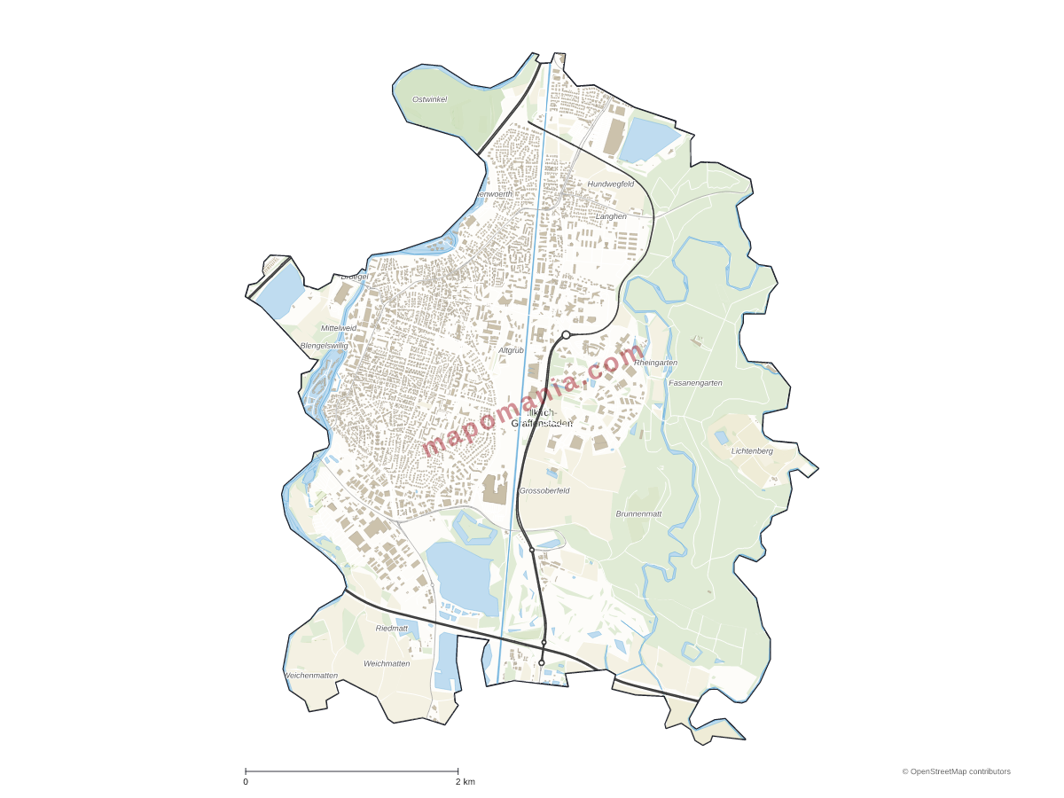 Carte de Illkirch-Graffenstaden à personnaliser