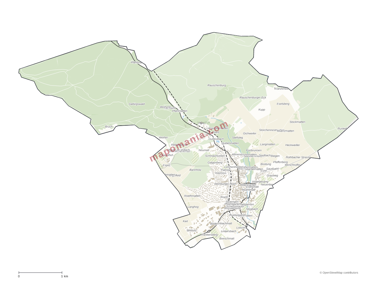 Carte de Ingwiller à personnaliser
