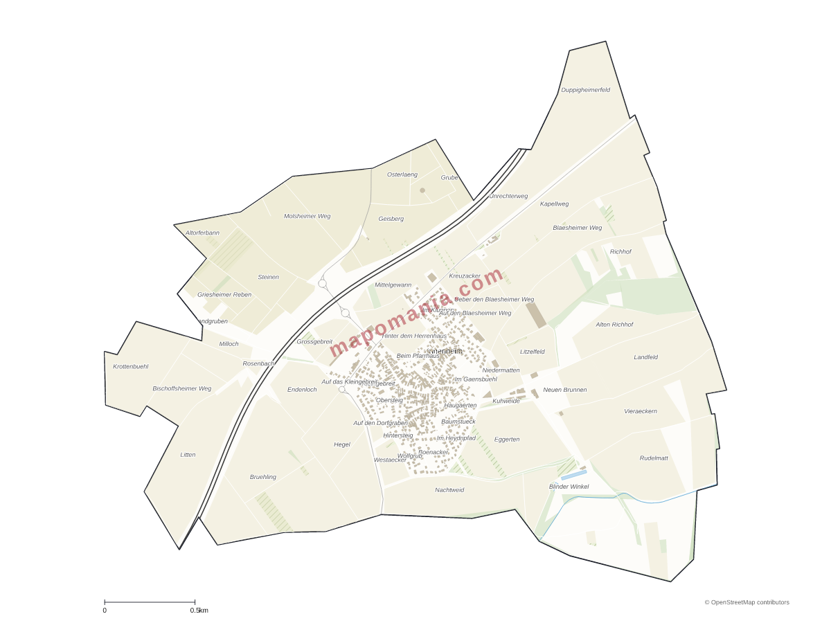 Carte de Innenheim à personnaliser