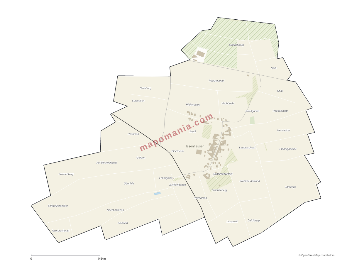 Carte de Issenhausen à personnaliser