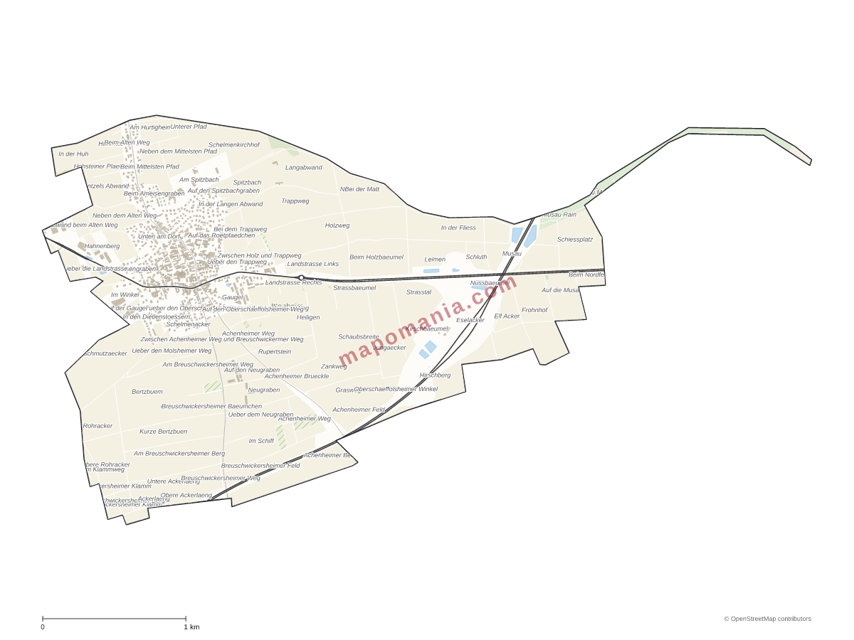 Carte de Ittenheim à personnaliser
