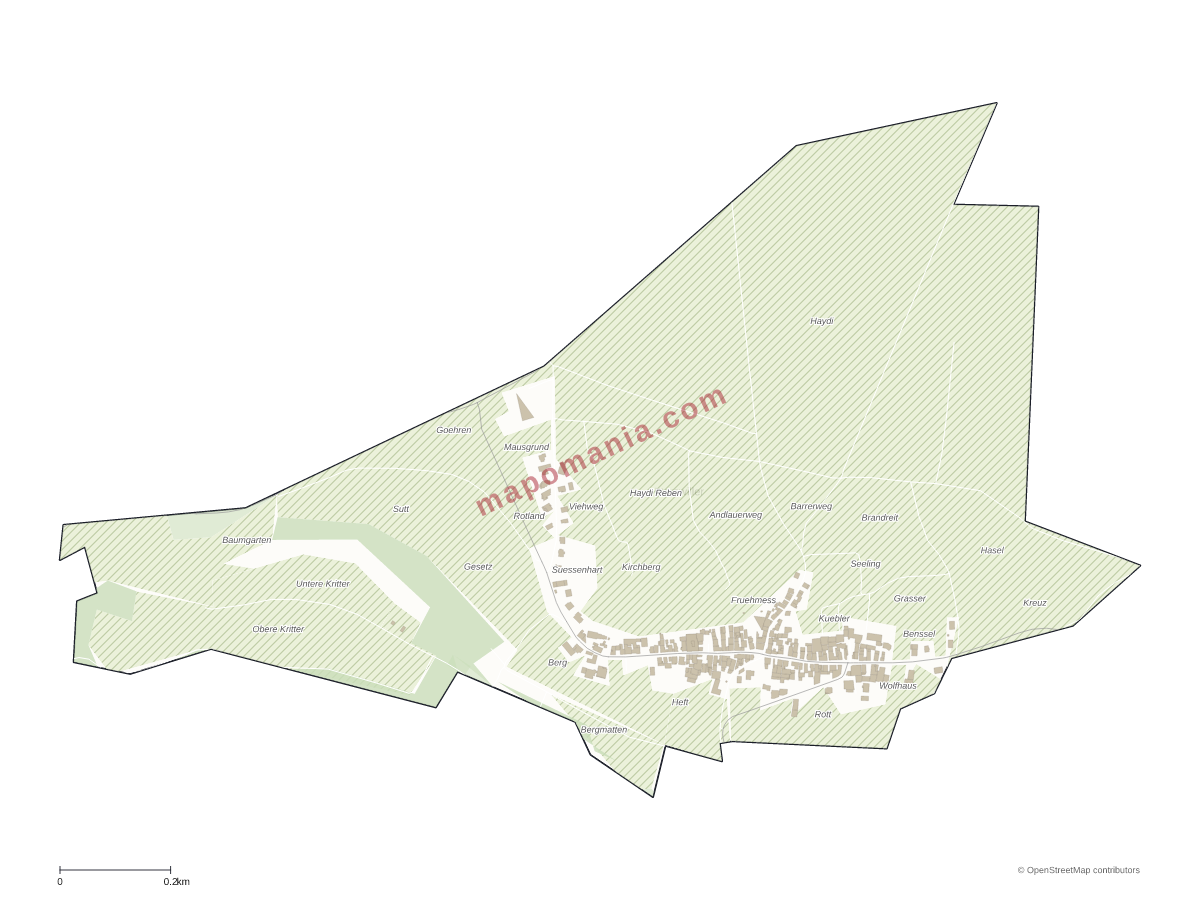 Carte de Itterswiller à personnaliser