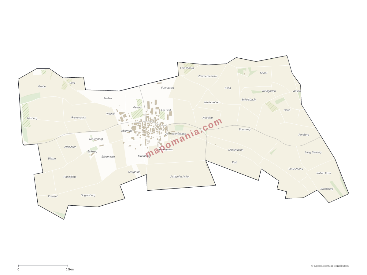 Carte de Jetterswiller à personnaliser