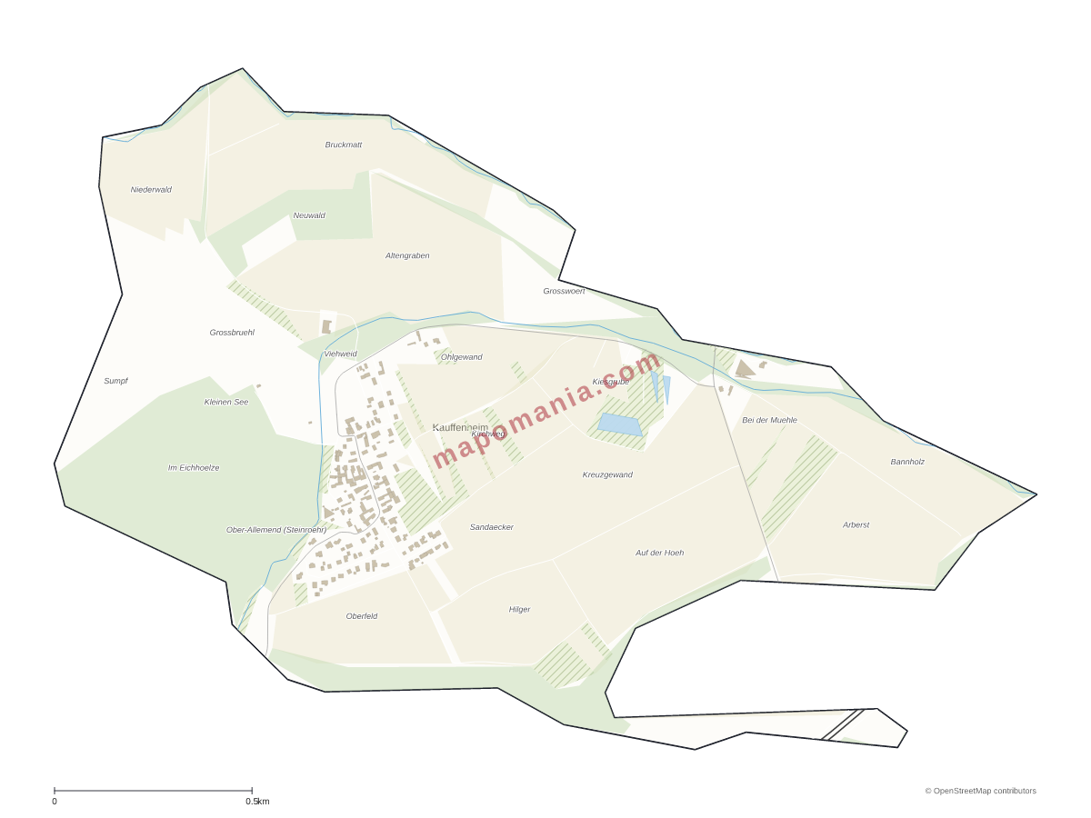 Carte de Kauffenheim à personnaliser