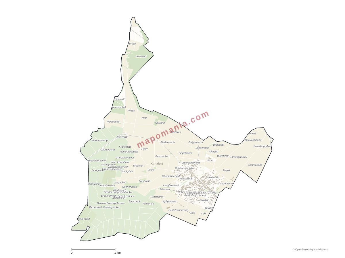 Carte de Kertzfeld à personnaliser