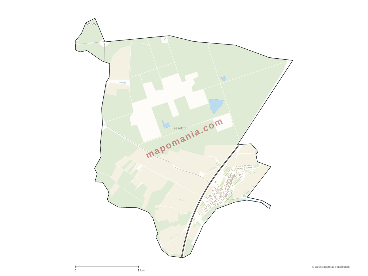 Carte de Kesseldorf à personnaliser