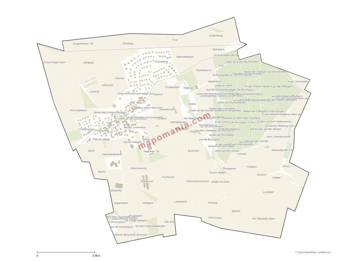 Carte de Kienheim à personnaliser