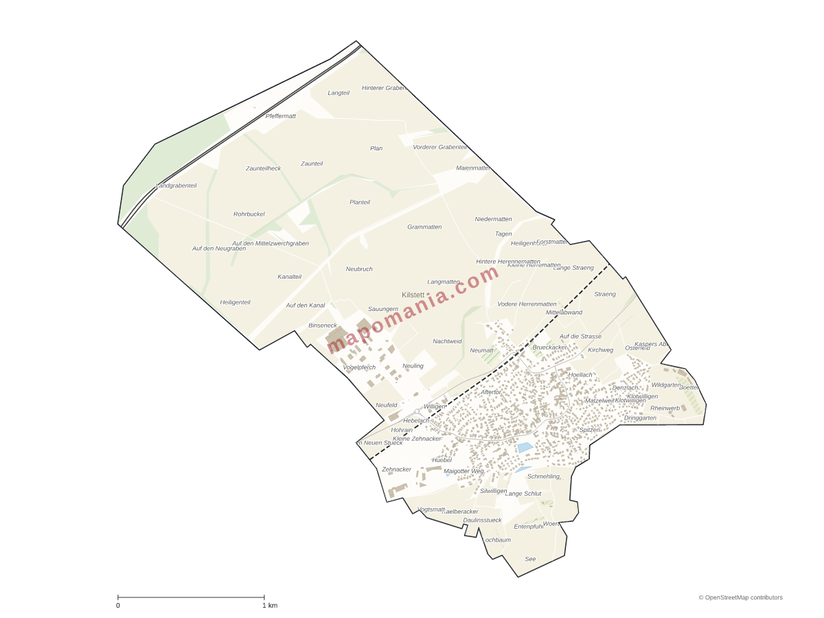 Carte de Kilstett à personnaliser