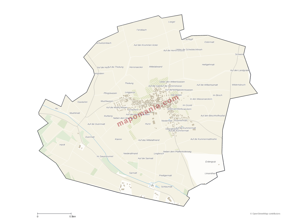 Carte de Kindwiller à personnaliser