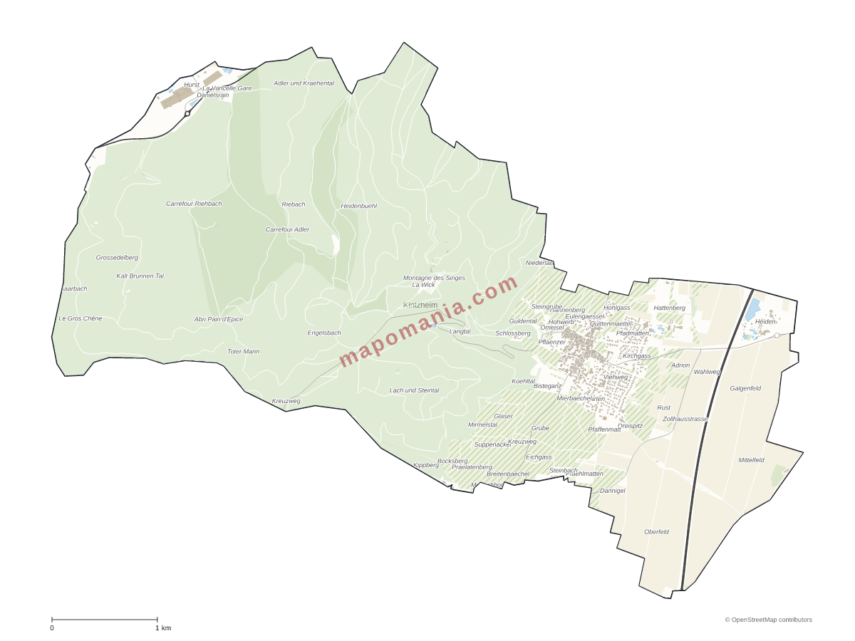 Carte de Kintzheim à personnaliser
