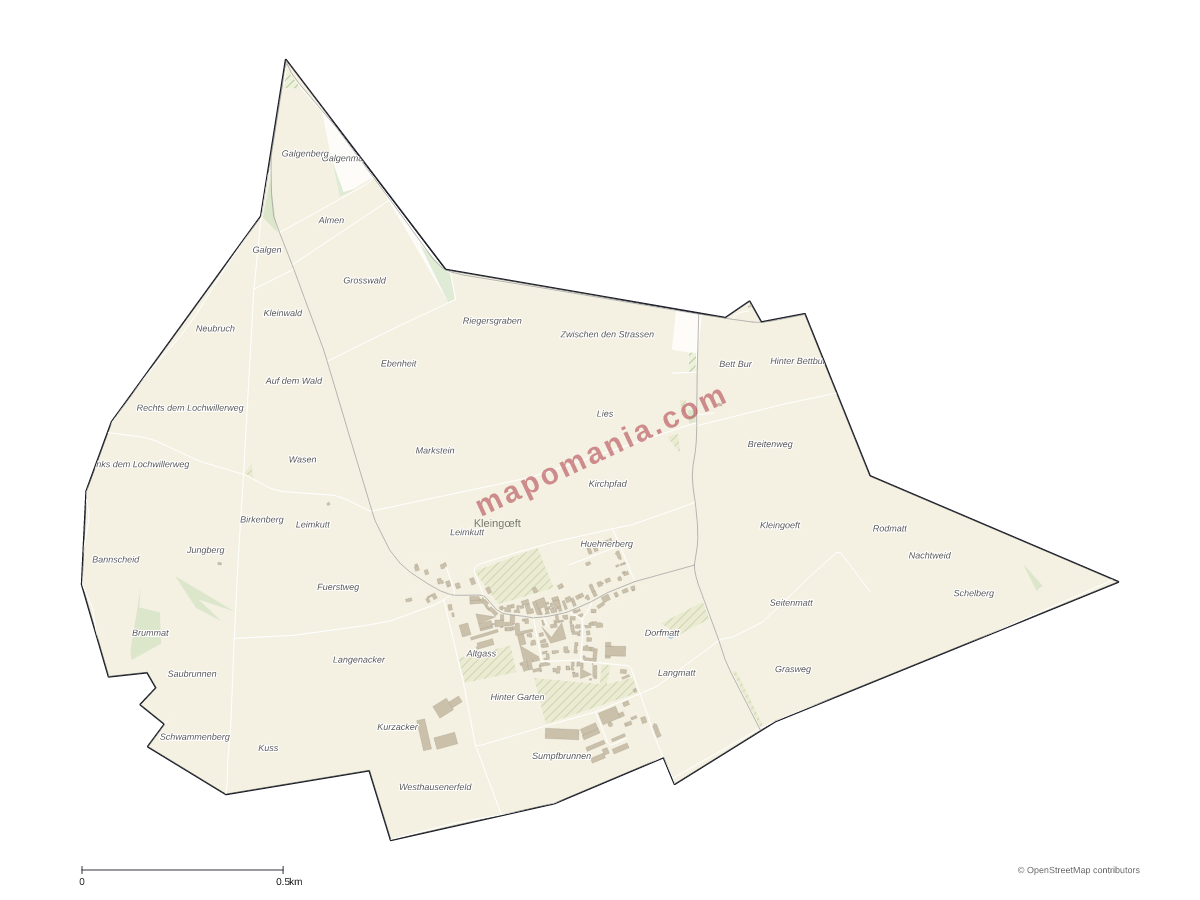 Carte de Kleingœft à personnaliser