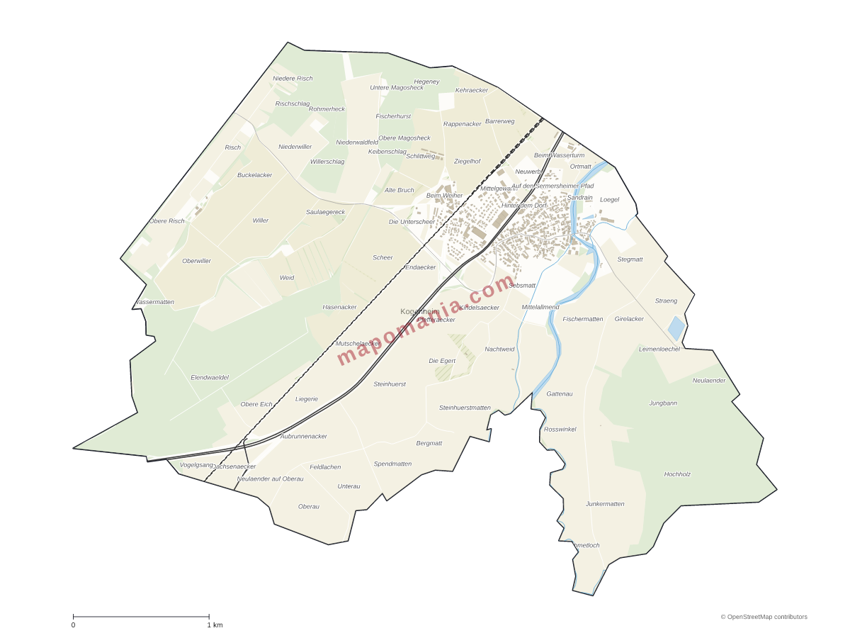 Carte de Kogenheim à personnaliser