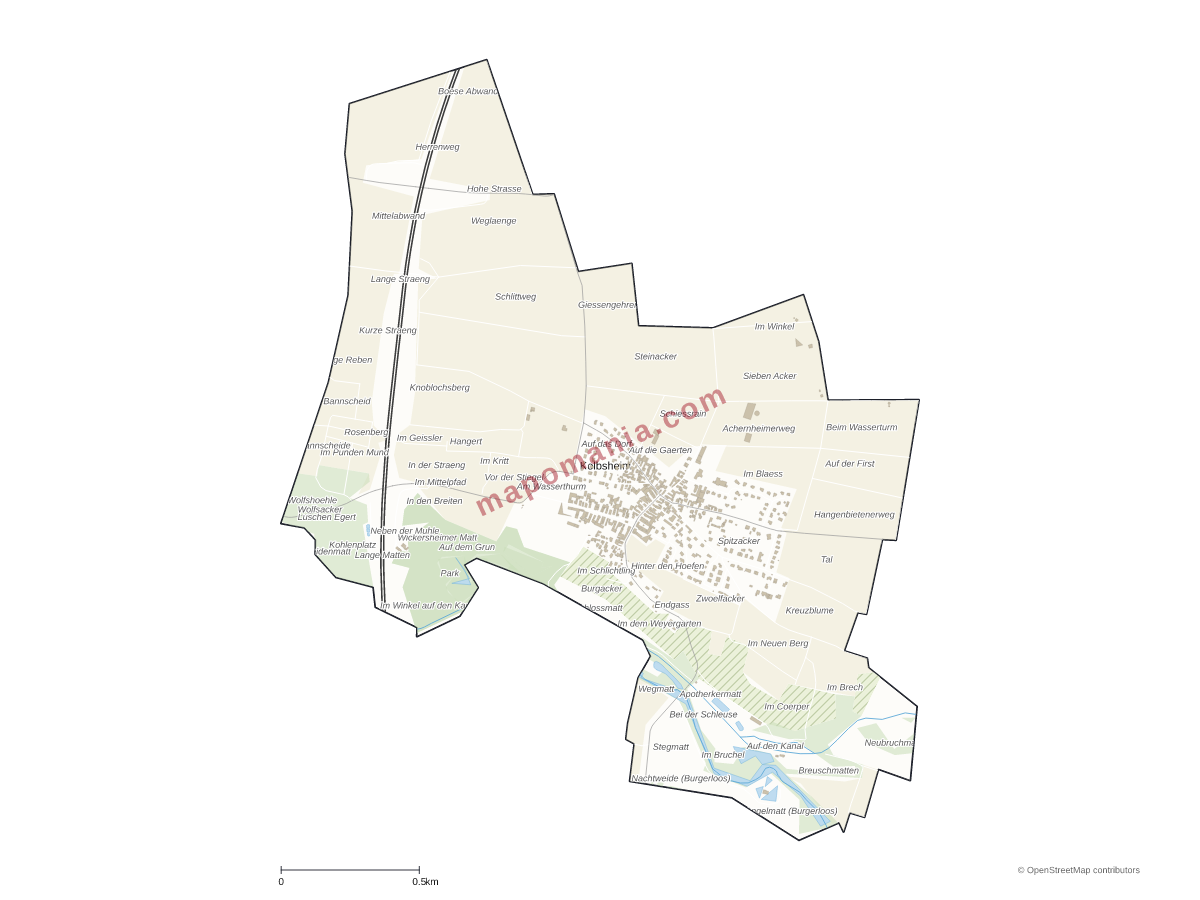Carte de Kolbsheim à personnaliser