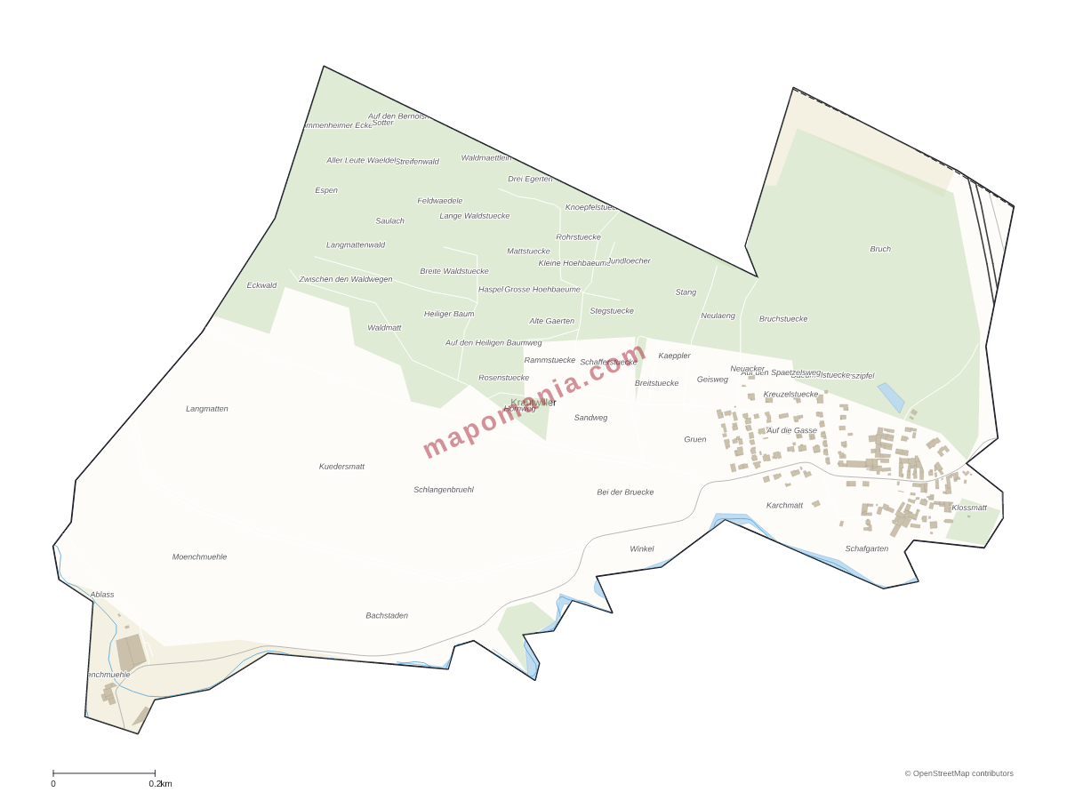 Carte de Krautwiller à personnaliser