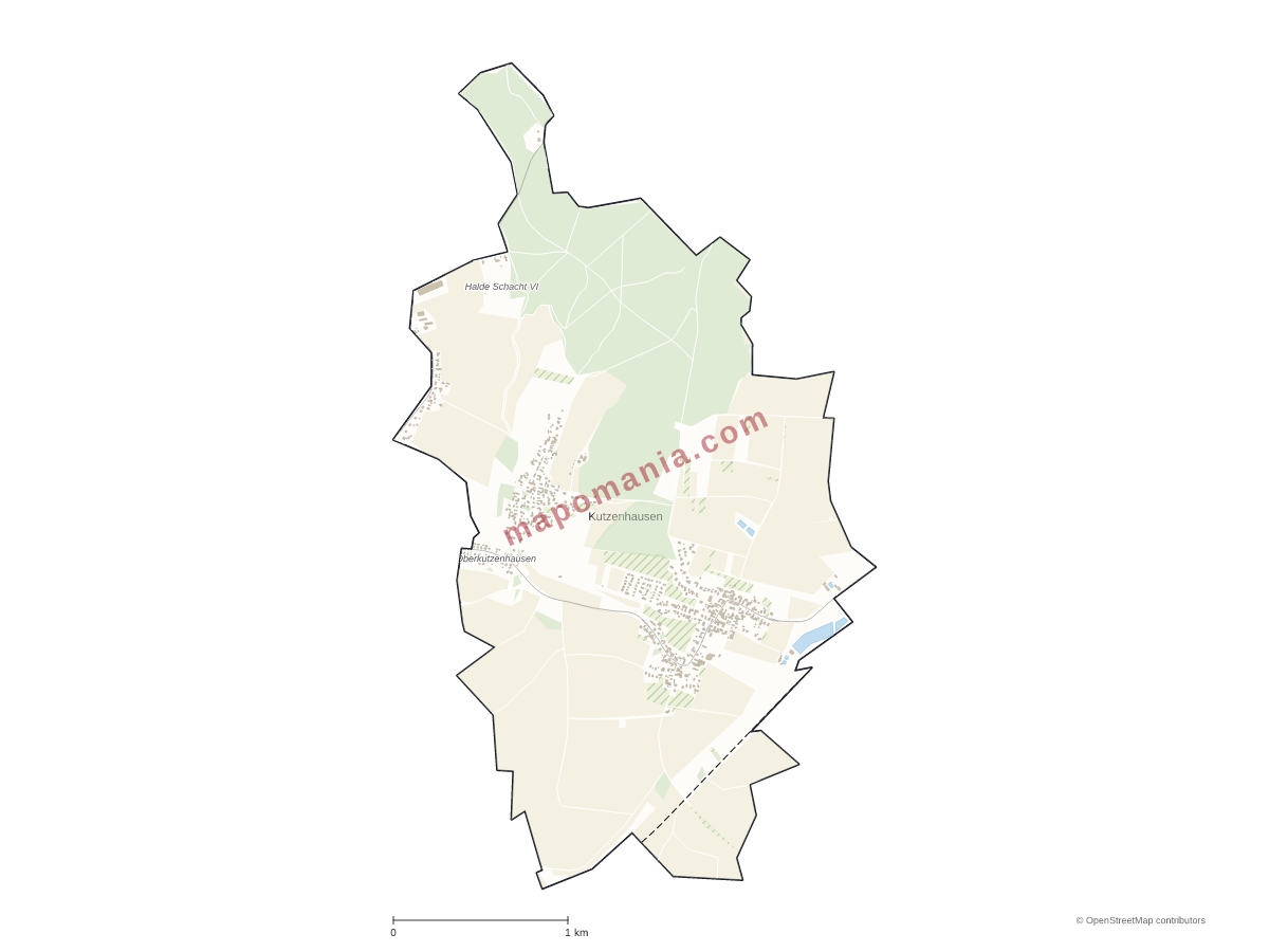 Carte de Kutzenhausen à personnaliser