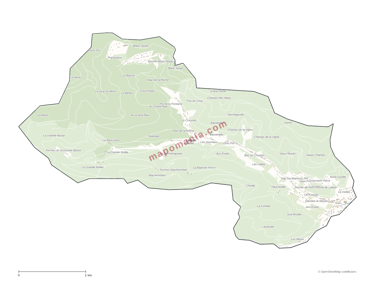 Carte de Lalaye à personnaliser